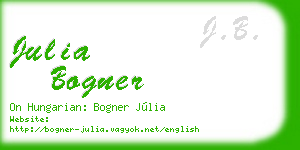 julia bogner business card